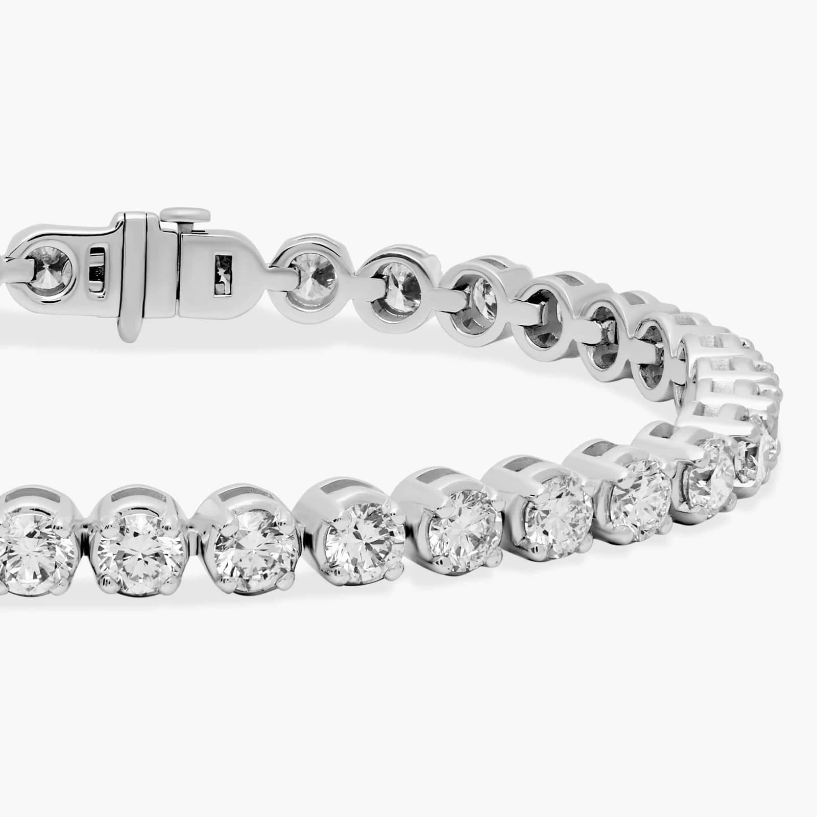 7 " Four Prong Lab-Grown Diamond Tennis Bracelet In 14k White Gold (8 Ct. - F-G / VS2-SI1)