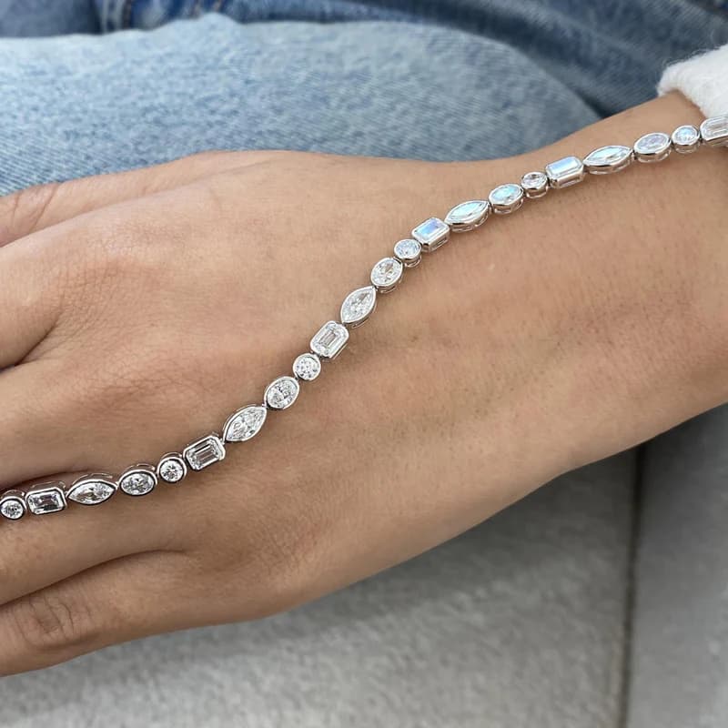 Diamond Tennis Bracelet 6.5 ct White Gold