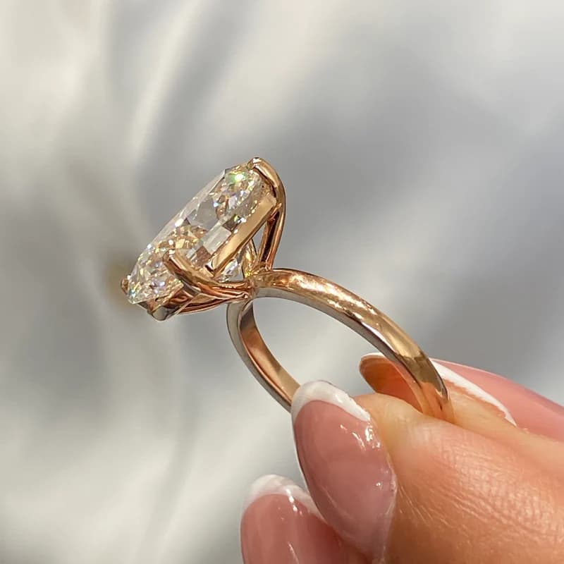 Arya Engagement Ring 5 Carat Rose Gold