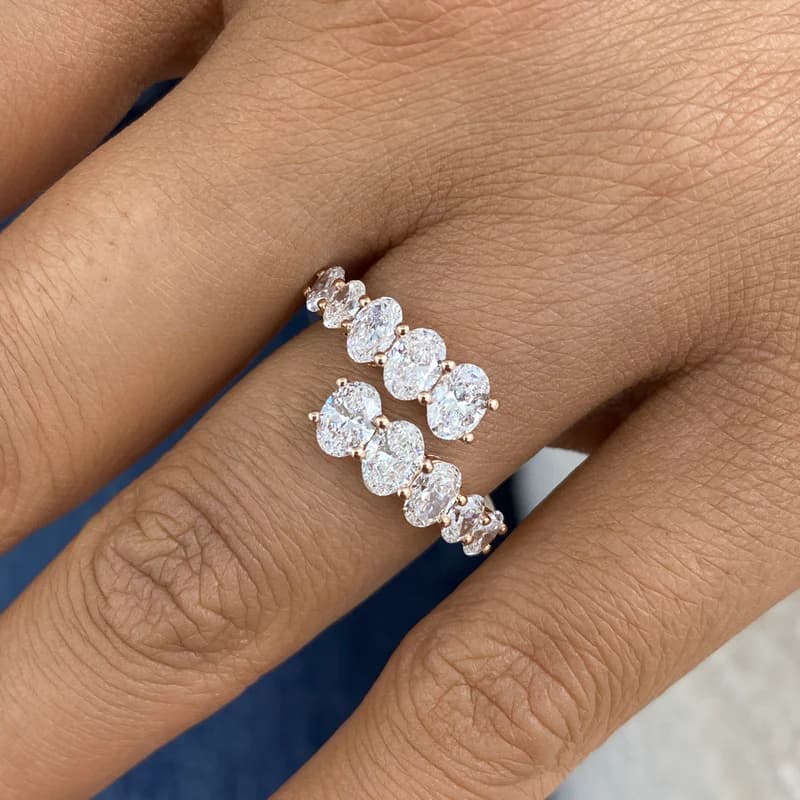 Diamond Band Ring 1.93 ct Rose Gold