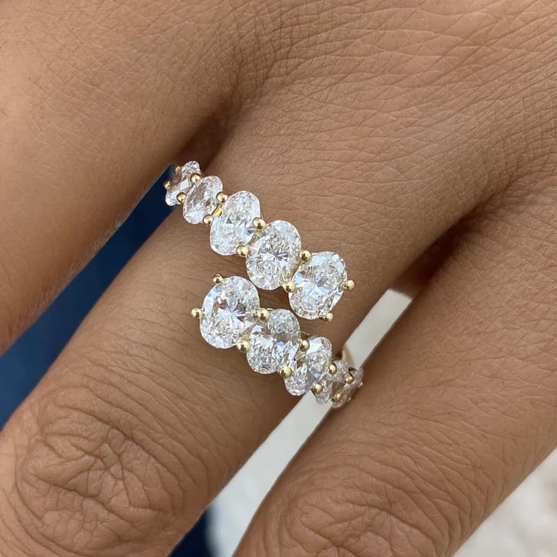 Diamond Band Ring 1.93 ct Yellow Gold