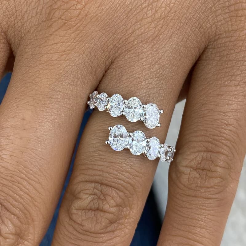 Diamond Band Ring 1.93 ct White Gold