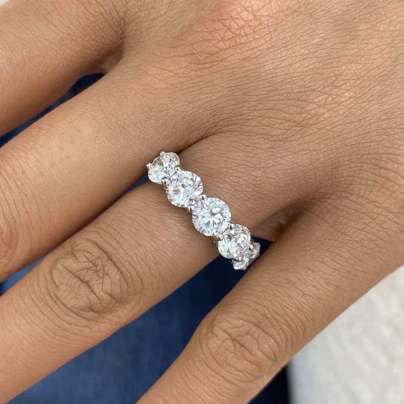 Diamond Band Ring 3.50 ct White Gold