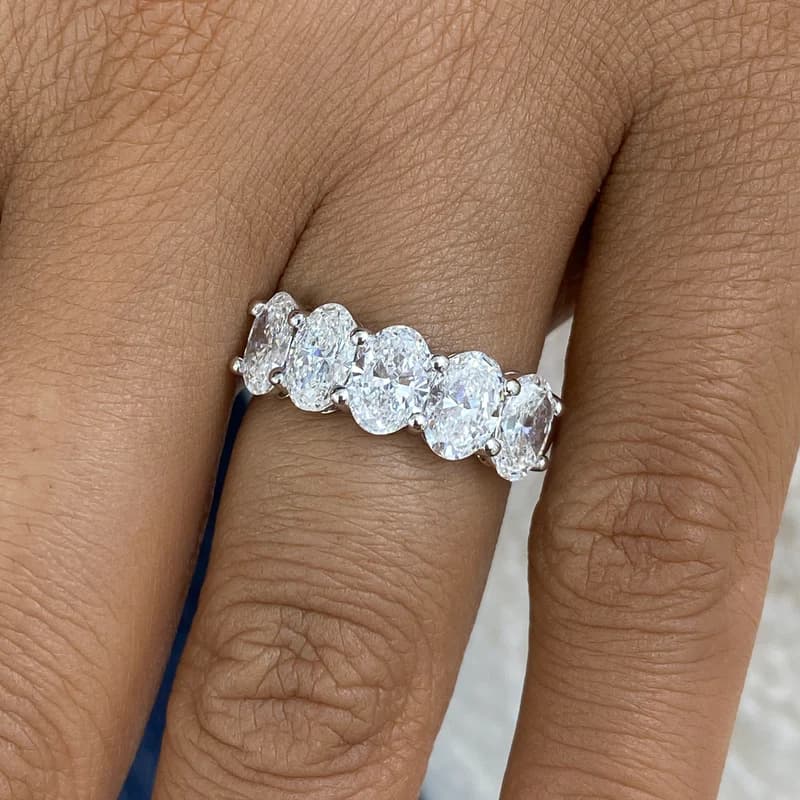 Diamond Band Ring 2.65 ct White Gold